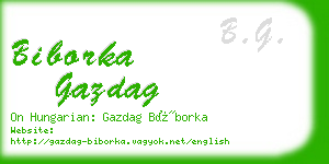 biborka gazdag business card